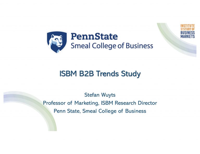 2021 ISBM B2B Trends Study – ISBM